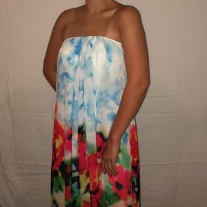 Nicole Miller Watercolor Maxi Dress